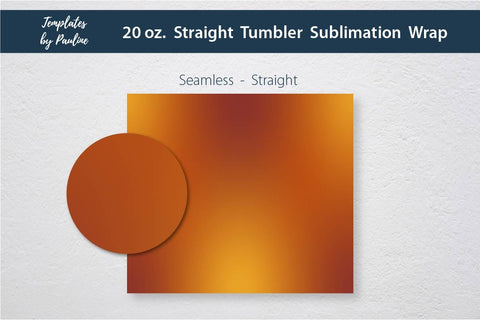 Seamless Ombre Yellow Orange Tumbler Wrap Sublimation Templates by Pauline 