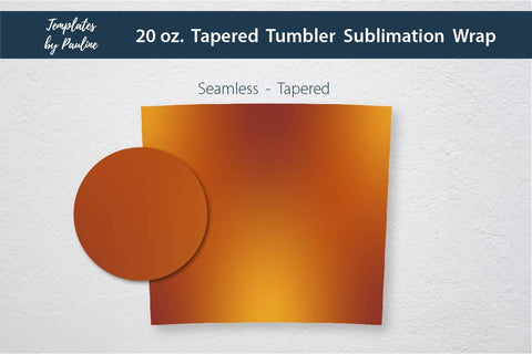 Seamless Ombre Yellow Orange Tumbler Wrap Sublimation Templates by Pauline 