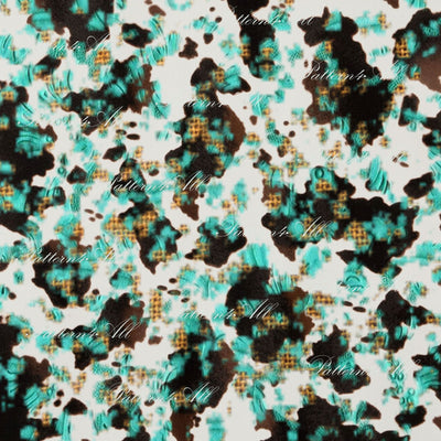 Seamless Pattern Burlap,cowhide and Turquoise tooled leather Background Png,Leopard,Cowhide Sublimation,Western PNG,Cowhide Background Png, Digital Pattern ArtStudio 