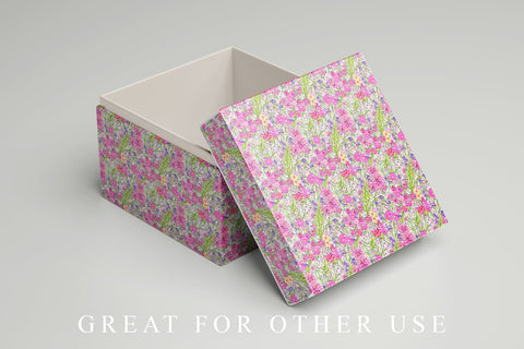 Seamless pattern flower plant illustration Digital Pattern artnoy 