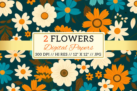 seamless pattern with flowers Digital Pattern FloridPrintables 