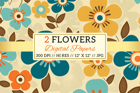 seamless pattern with flowers Digital Pattern FloridPrintables 