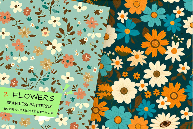 seamless pattern with flowers Digital Pattern FloridPrintables 