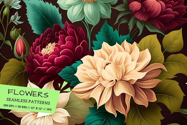 seamless pattern with roses, background with flowers Digital Pattern FloridPrintables 