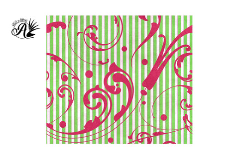 Seamless Summer Baroque 20oz Skinny Tumblers Sublimation Wraps Sublimation Angel on Empire 