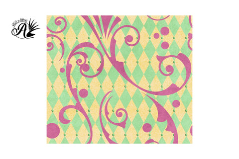 Seamless Summer Baroque 20oz Skinny Tumblers Sublimation Wraps Sublimation Angel on Empire 