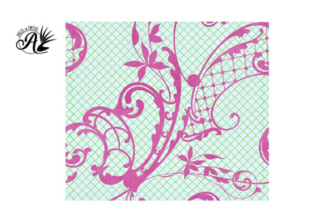 Seamless Summer Baroque 20oz Skinny Tumblers Sublimation Wraps Sublimation Angel on Empire 