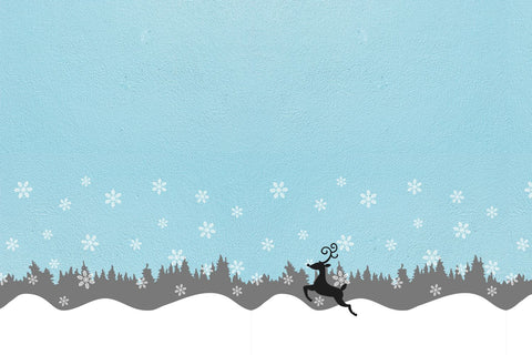 Seamless Winter Snow Scene with Deer SVG Risa Rocks It 