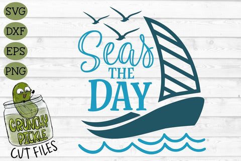 Seas the Day SVG Cut File SVG Crunchy Pickle 