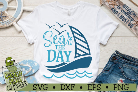 Seas the Day SVG Cut File SVG Crunchy Pickle 