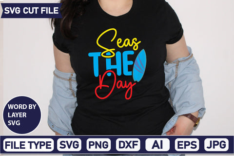 Seas The Day Svg Cut File,SVGs,quotes-and-sayings,food-drink,mini-bundles,print-cut,on-sale, SVG DesignPlante 503 