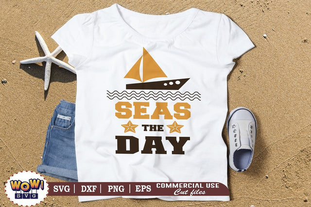 Seas the day svg, Summer svg, Beach svg, Png, Dxf SVG Wowsvgstudio 