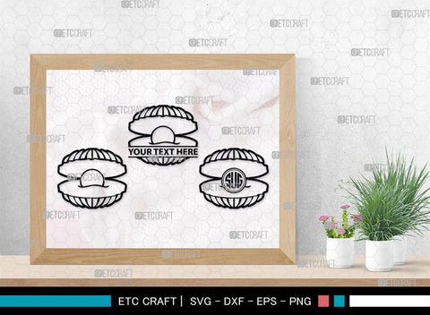 Seashell Monogram, Seashell Silhouette, Seashell SVG, Shell Svg, Scallop Fish Svg, Cockle Svg, Starfish Svg, SB00316 SVG ETC Craft 
