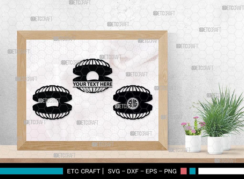 Seashell Monogram, Seashell Silhouette, Seashell SVG, Shell Svg ...
