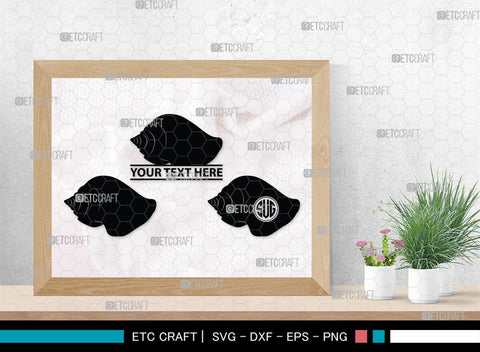 Seashell Monogram, Seashell Silhouette, Seashell SVG, Shell Svg, Scallop Fish Svg, Cockle Svg, Starfish Svg, SB00316 SVG ETC Craft 