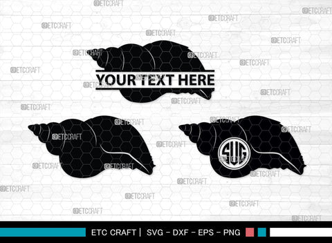 Seashell Monogram, Seashell Silhouette, Seashell SVG, Shell Svg, Scallop Fish Svg, Cockle Svg, Starfish Svg, SB00316 SVG ETC Craft 