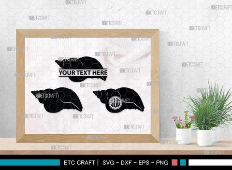 Seashell Monogram, Seashell Silhouette, Seashell SVG, Shell Svg, Scallop Fish Svg, Cockle Svg, Starfish Svg, SB00316 SVG ETC Craft 