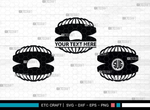 Seashell Monogram, Seashell Silhouette, Seashell SVG, Shell Svg, Scallop Fish Svg, Cockle Svg, Starfish Svg, SB00316 SVG ETC Craft 