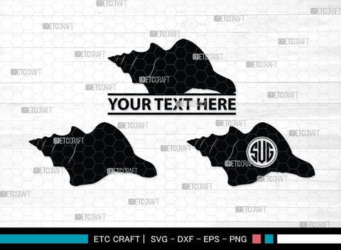 Seashell Monogram, Seashell Silhouette, Seashell SVG, Shell Svg, Scallop Fish Svg, Cockle Svg, Starfish Svg, SB00316 SVG ETC Craft 