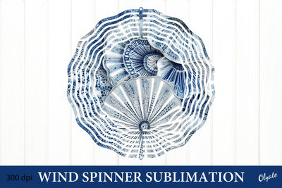 Seashell Wind Spinner Sublimation. Wind Spinner Design Sublimation Olga Terlyanskaya 