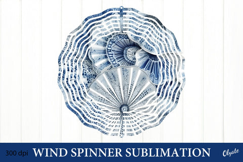 Seashell Wind Spinner Sublimation. Wind Spinner Design Sublimation Olga Terlyanskaya 
