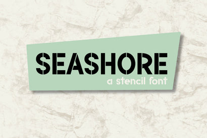 Seashore | A Stencil Font Font Kitaleigh 