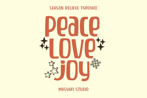 Season Believe - A Unique Display Font Font Masyafi Studio 