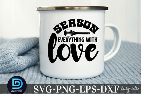 season everything with love, Kitchen Monogram SVG SVG DESIGNISTIC 