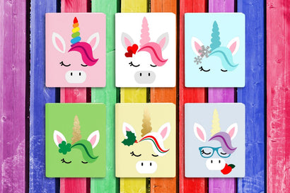 Seasonal Unicorn Crown Set SVG Designed by Geeks