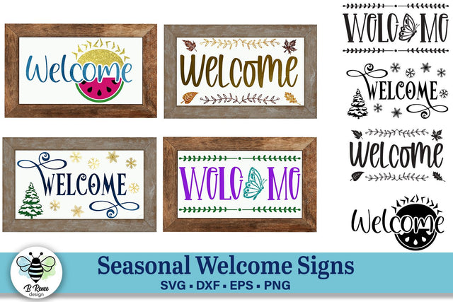 Seasonal Welcome Signs SVG B Renee Design 