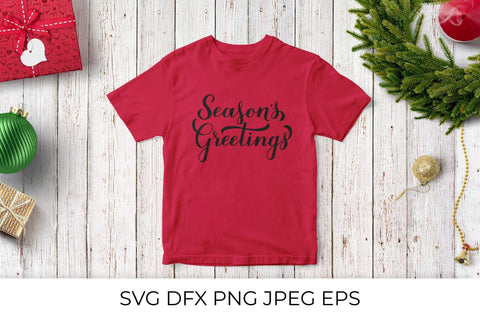 Season’s Greetings calligraphy hand lettering. Christmas SVG SVG LaBelezoka 