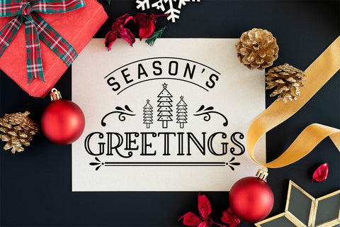 Season's Greetings, Farmhouse Christmas Sign SVG SVG CraftLabSVG 