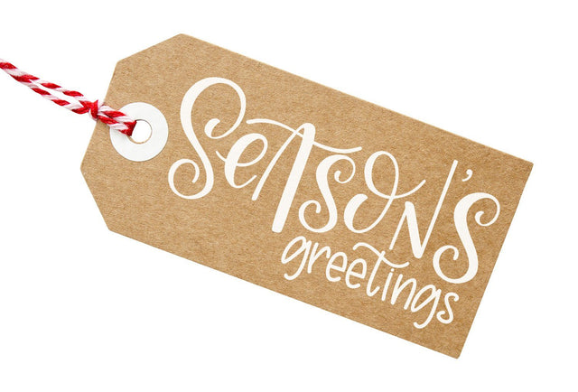Season's Greetings Hand Lettered SVG Cut File SVG Cursive by Camille 