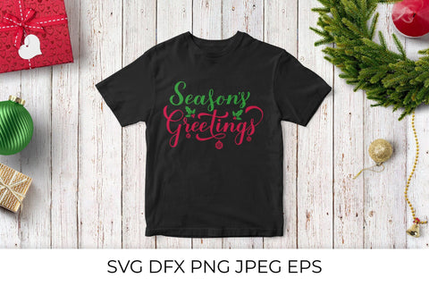 Season’s Greetings lettering. Christmas quote SVG SVG LaBelezoka 