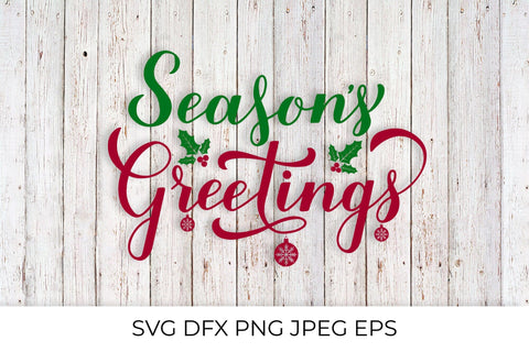 Season’s Greetings lettering. Christmas quote SVG SVG LaBelezoka 