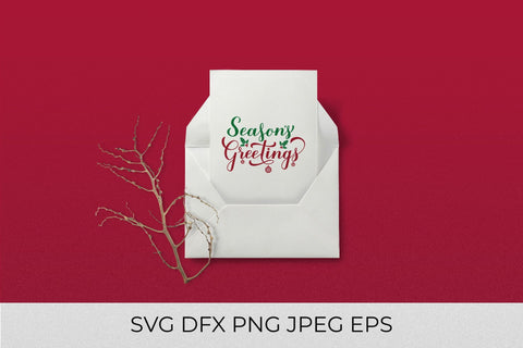 Season’s Greetings lettering. Christmas quote SVG SVG LaBelezoka 