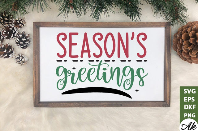 Season's greetings Sign Making SVG SVG akazaddesign 