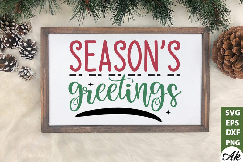 Season's greetings Sign Making SVG SVG akazaddesign 