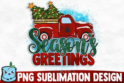 Season's Greetings Sublimation Design Sublimation MintyMarshmallows 