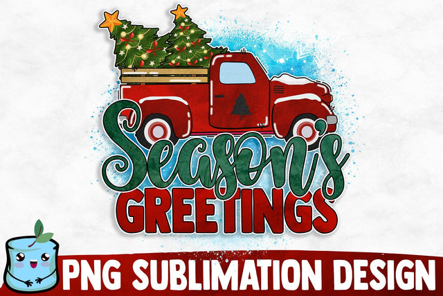 Season's Greetings Sublimation Design Sublimation MintyMarshmallows 