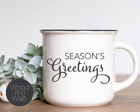 Season's Greetings SVG | Christmas Cut File | Holiday Design | Stencil Wood Sign | Printable Wall Art | Family Saying | Rustic Home Decor SVG Wood And Walt 