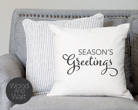 Season's Greetings SVG | Christmas Cut File | Holiday Design | Stencil Wood Sign | Printable Wall Art | Family Saying | Rustic Home Decor SVG Wood And Walt 