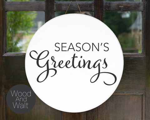 Season's Greetings SVG | Christmas Cut File | Holiday Design | Stencil Wood Sign | Printable Wall Art | Family Saying | Rustic Home Decor SVG Wood And Walt 