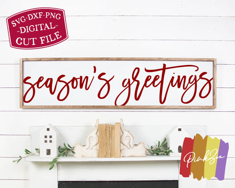 Season's Greetings SVG Files | Farmhouse Christmas Svg | Oversized Svg | Christmas Svg | Commercial Use | Cricut | Silhouette | Digital Cut Files (1104900191) SVG PinkZou 