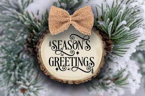 Season's Greetings SVG I Christmas Door Sign SVG I Holiday SVG SVG Happy Printables Club 