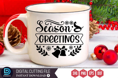 Season's greetings SVG, Season's greetings SVG DESIGNISTIC 