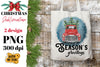Season's greetings. Truck and Christmas tree sublimation PNG - So Fontsy