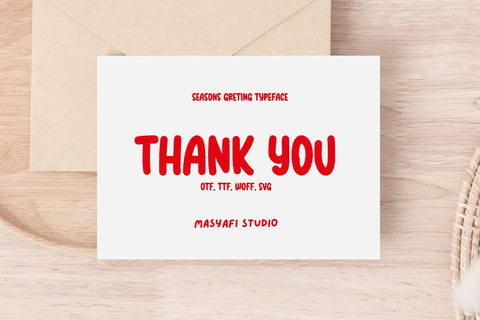 Seasons Greting - A playful Handwritten Font Font Masyafi Studio 