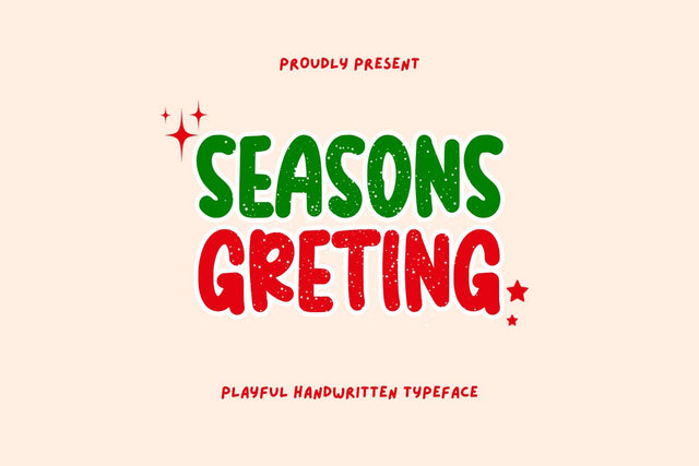 Seasons Greting - A playful Handwritten Font Font Masyafi Studio 