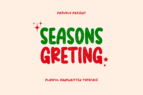 Seasons Greting - A playful Handwritten Font Font Masyafi Studio 